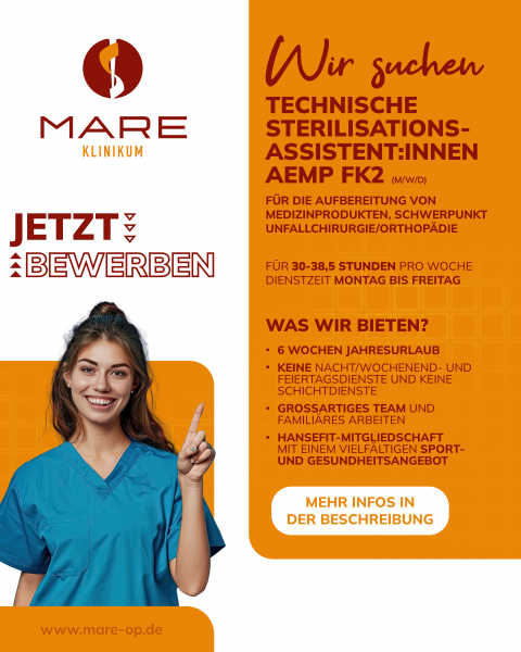 Technische Sterilisations-Assistent:innen AEMP FK2 (m/w/d)